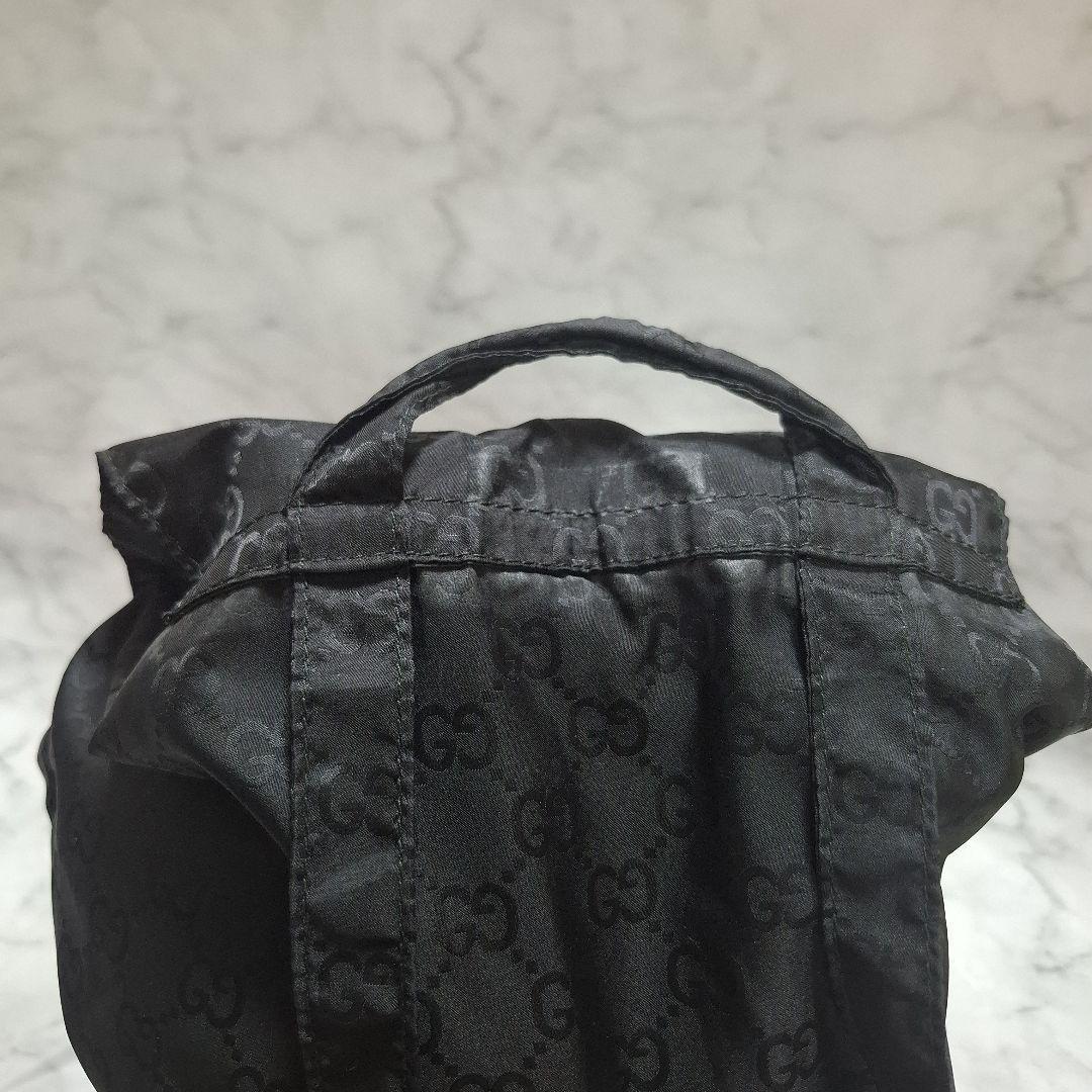 《希少》GUCCI ナイロン リュックサック レザー　クマ　マスコット　GG