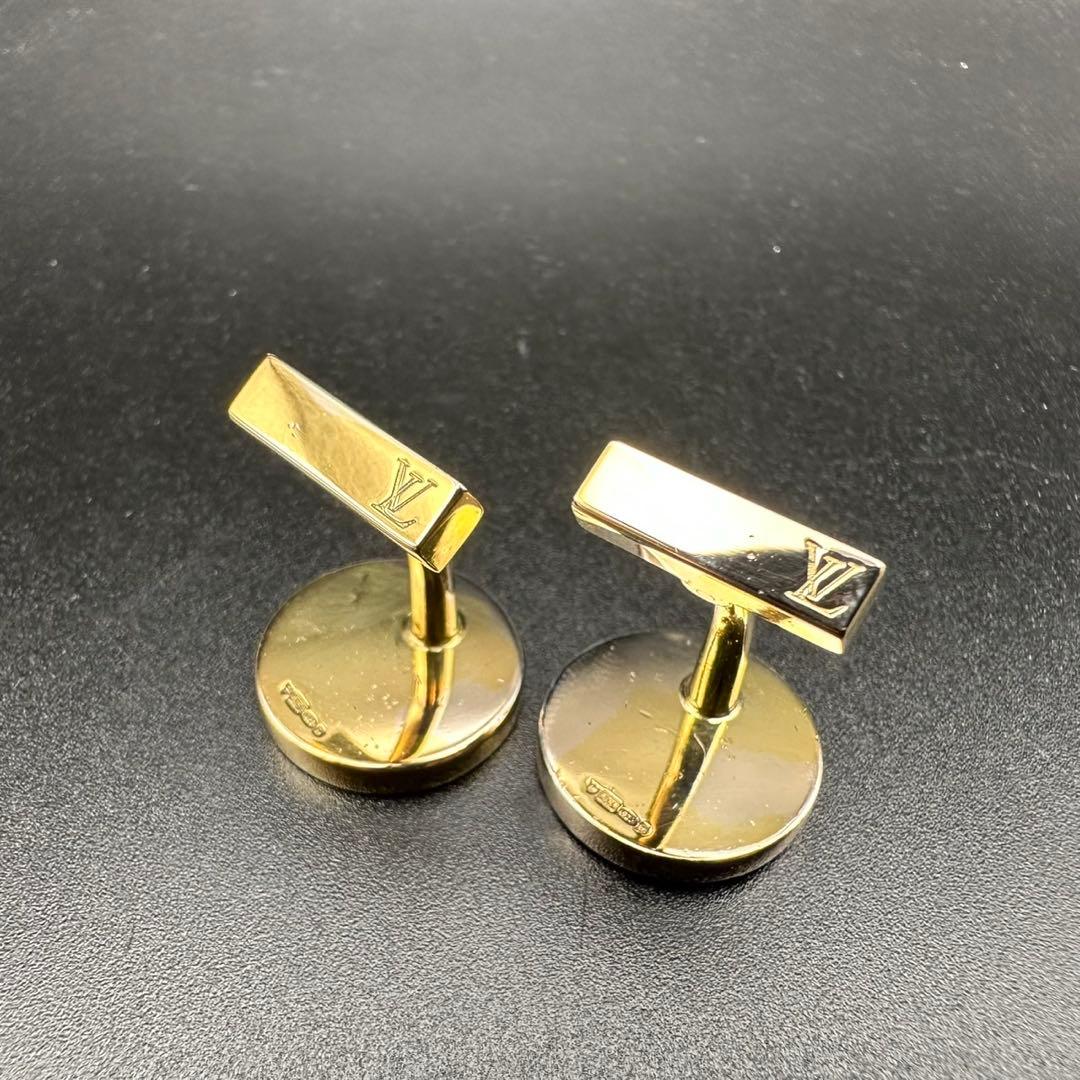 極美品✨ ルイヴィトン カフス M64685 ダミエ シルバー 1337