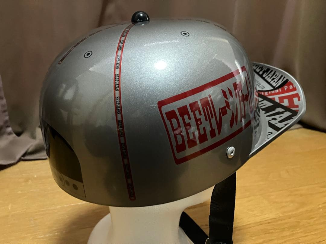 キャップ型ヘルメット BEET シルバー 旧車會の通販はau PAY マーケット