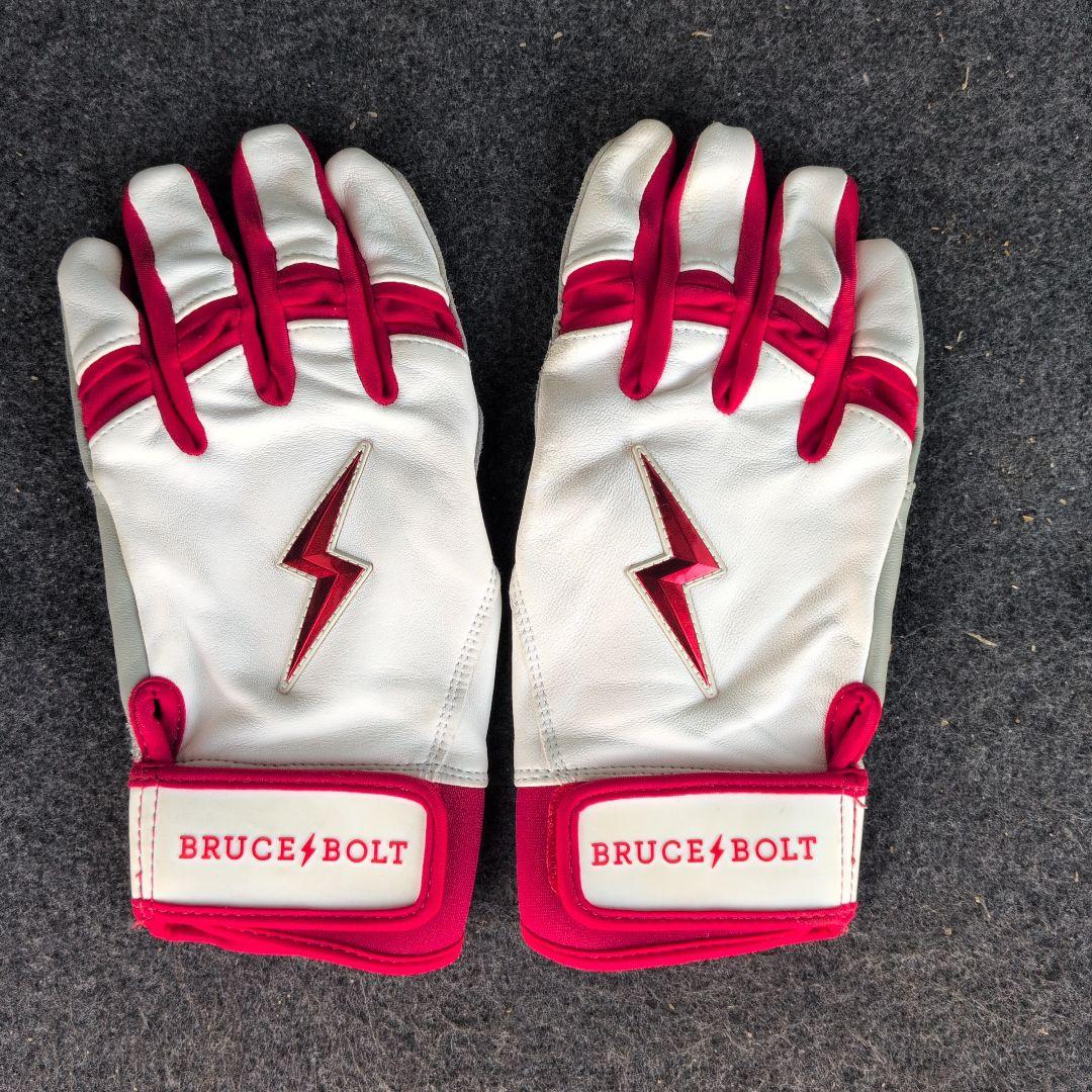 ※1/18で出品取消します※ブルースボルトバッティンググローブ　赤/白　M 楽天市場】野球 バッティンググローブ 両手 ブルースボルト brucebolt