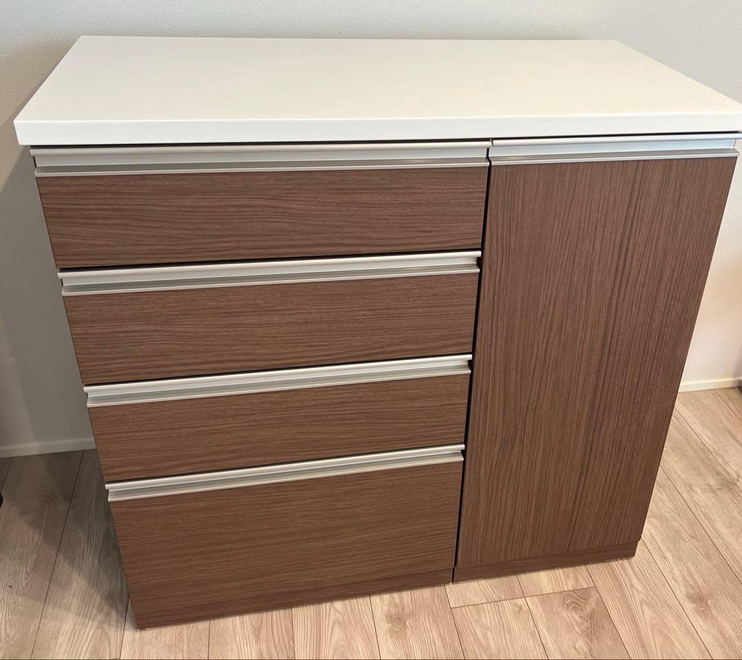 ヒ*コ様 【ニトリ】リガーレ　食器棚 ニトリ（NITORI） キッチンカウンター(リガーレ120CT WH) キッチン収納