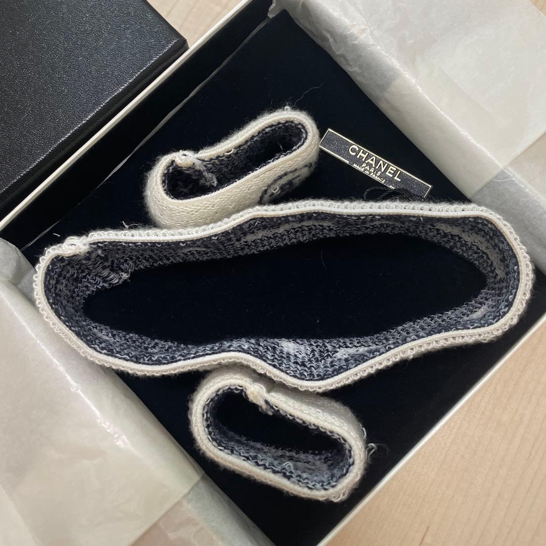 B2】石原様専用 CHANEL Coco シャネル ヘア・リストバンド 白