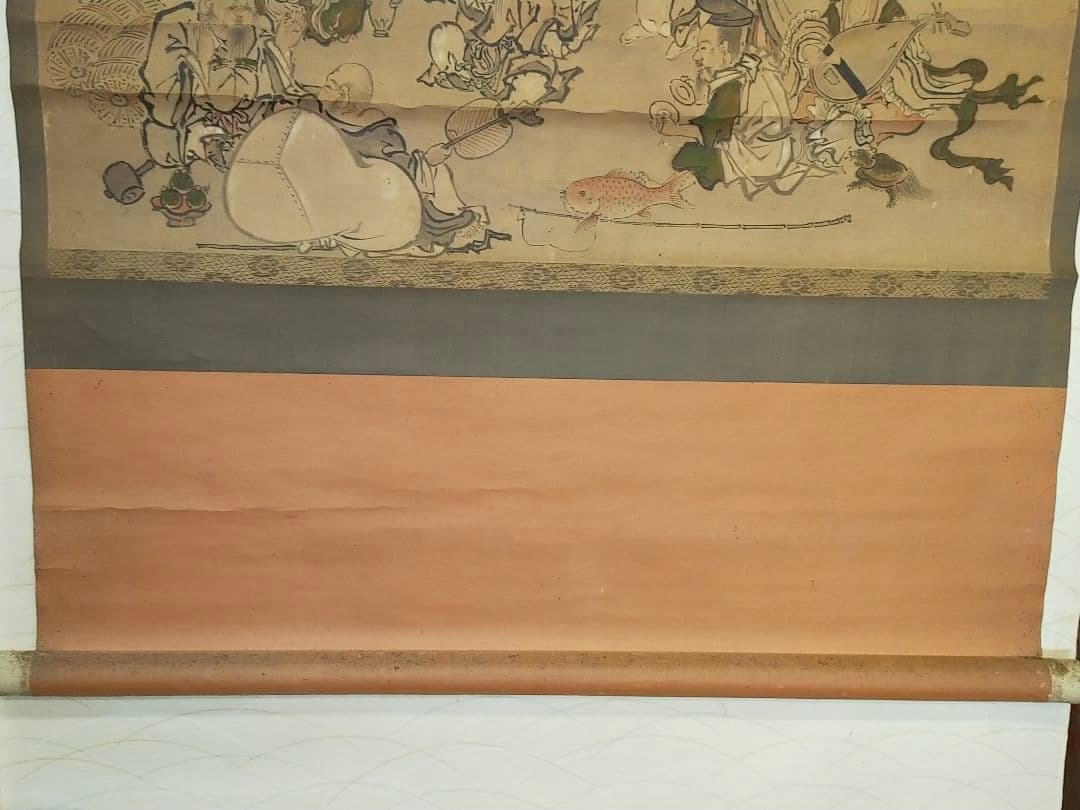 ♥【模写】 掛軸 狩野探幽 七福神 掛け軸 骨董品 - メルカリ