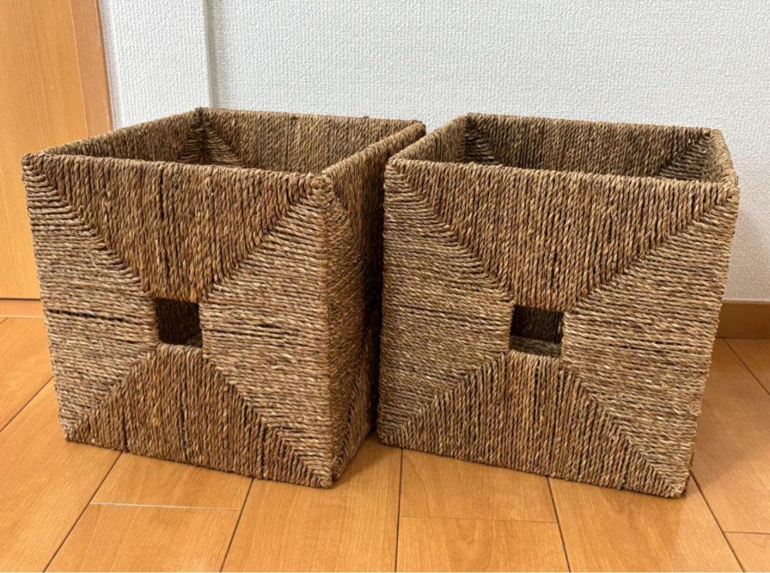 IKEA KNIPSA クニプサ バスケット シーグラス　収納カゴ　6個 KNIPSA basket, seagrass, 12 ½x13x12 ½