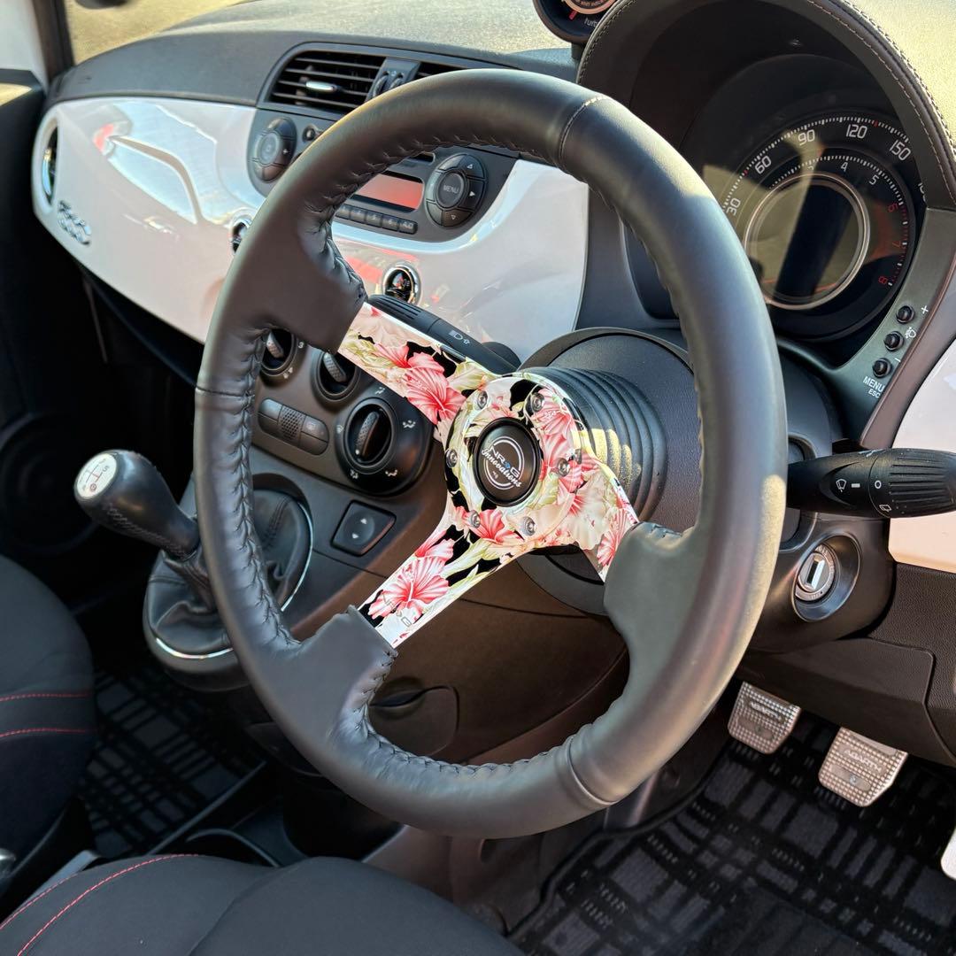 NRG ステアリングホイール フローラル 花柄 Φ35 レザー - メルカリ