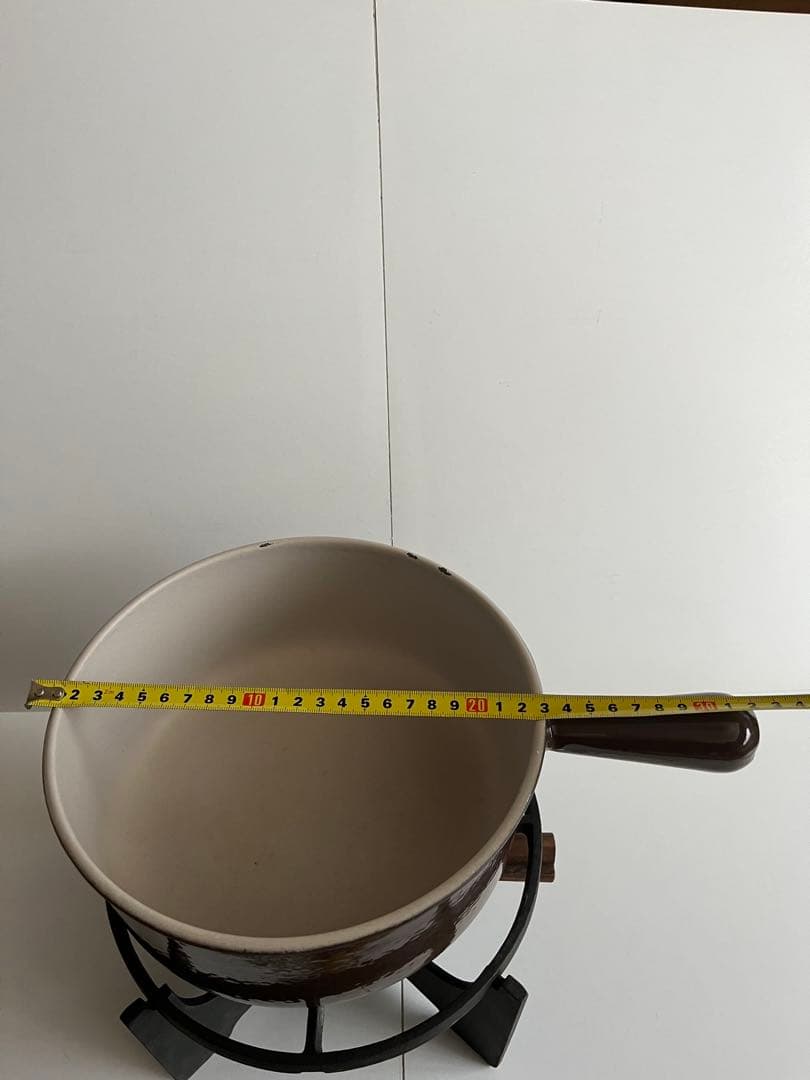 希少 廃盤 クーザンス フォンデュポットセット 22cm チョコレート色