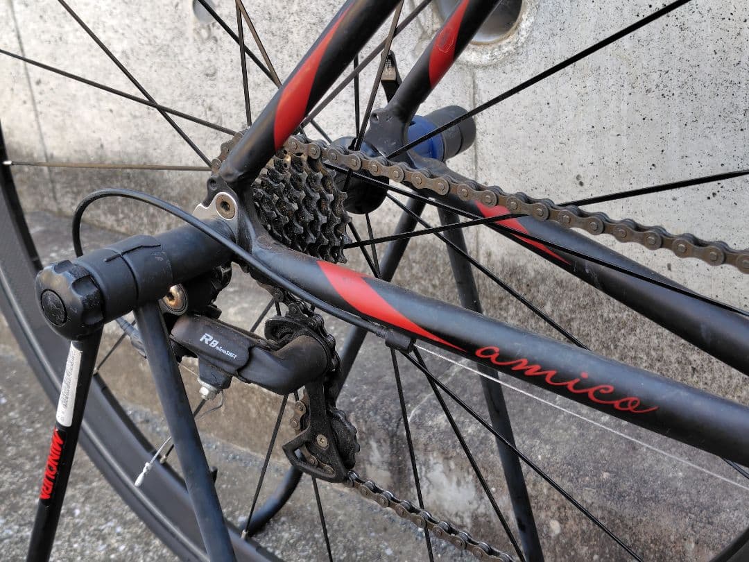 即乗 amico fun road ロードバイクカスタム ☆ノーマルペダル変更