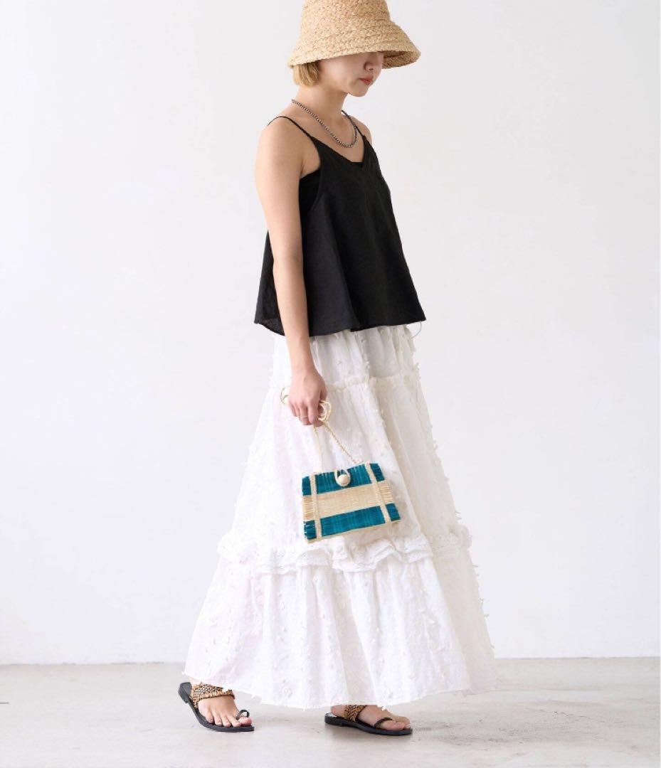 新品IENA LA BOUCLE カットワーク刺繍ティアードスカート - メルカリ