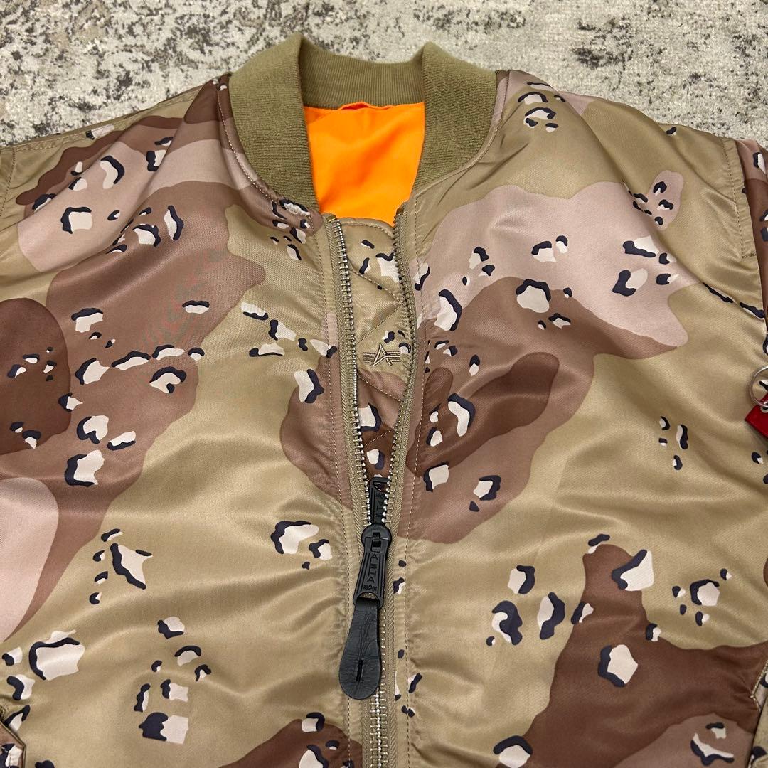 レア 美品 ALPHA MA-1 XL アルファ チョコチップ リバーシブル - メルカリ