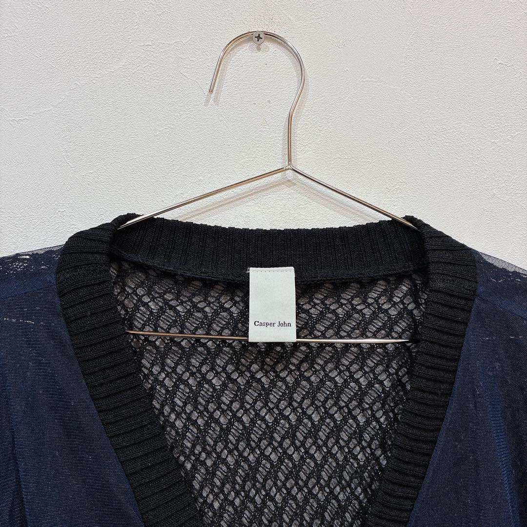 美品 Casper John 大森元貴着用 チュールレイヤードレースカーディガン