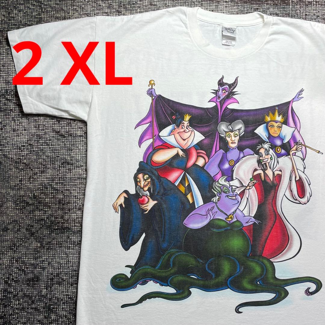 ヴィンテージ ディズニー Disney ヴィランズ 90's 古着 Tシャツ 白