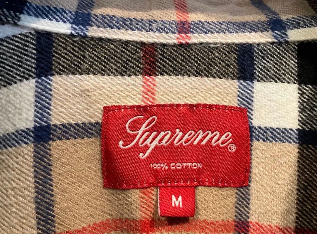 トップス Supreme Tartan L/S Flannel Shirt \"Tan\"