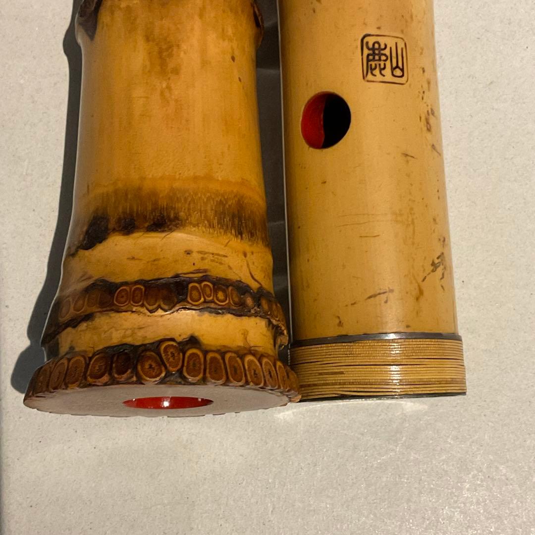 3111701M 極上 尺八 名工鹿山銘 完品 一尺六寸 歌口バチ型 - メルカリ