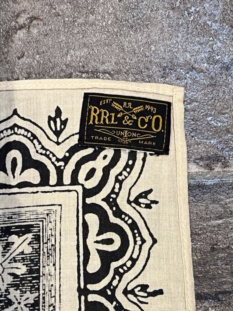 希少/archive】新品同様DOUBLE RL バンダナ大判スカーフハンカチ