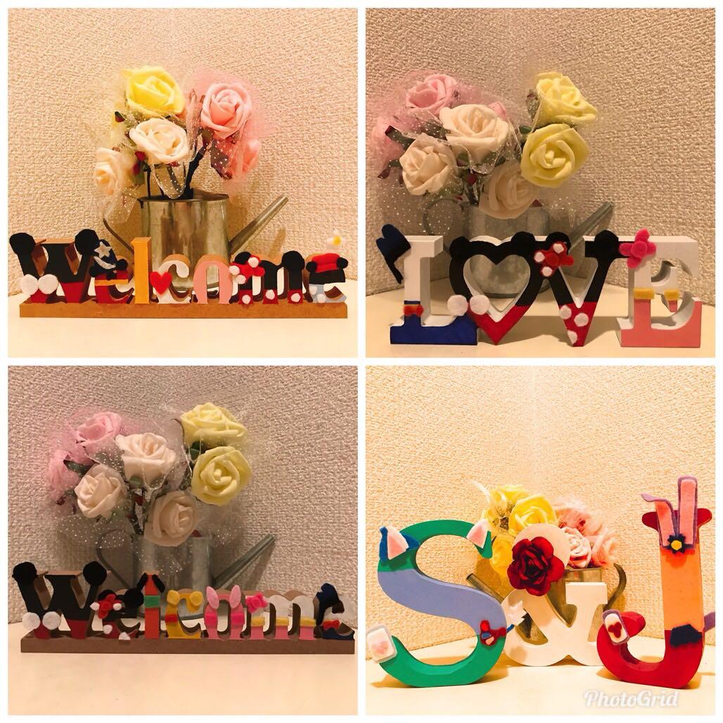 イニシャルオブジェ ディズニー風 オーダー受付中！ ウェディング 結婚