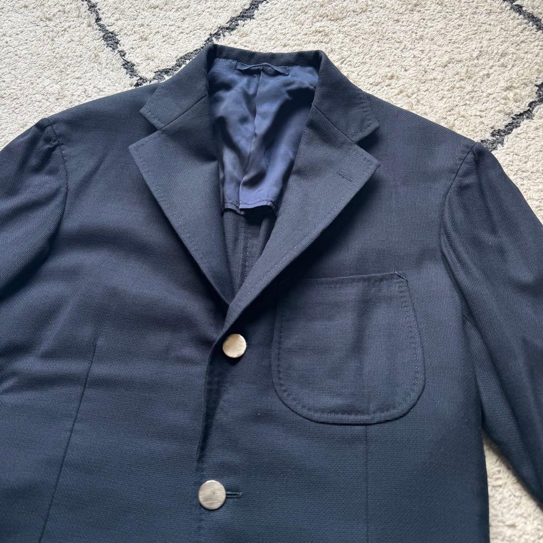 BEAMS F ブレザー テーラードジャケット 紺ブレ ネイビー 銀ボタン