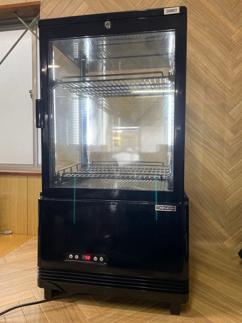 レマコム　4面ガラス冷蔵ショーケース R4G-63SLB 鍵欠 レマコム 4面ガラス冷蔵ショーケース 卓上型 R4G-63SLB フォーシーズン