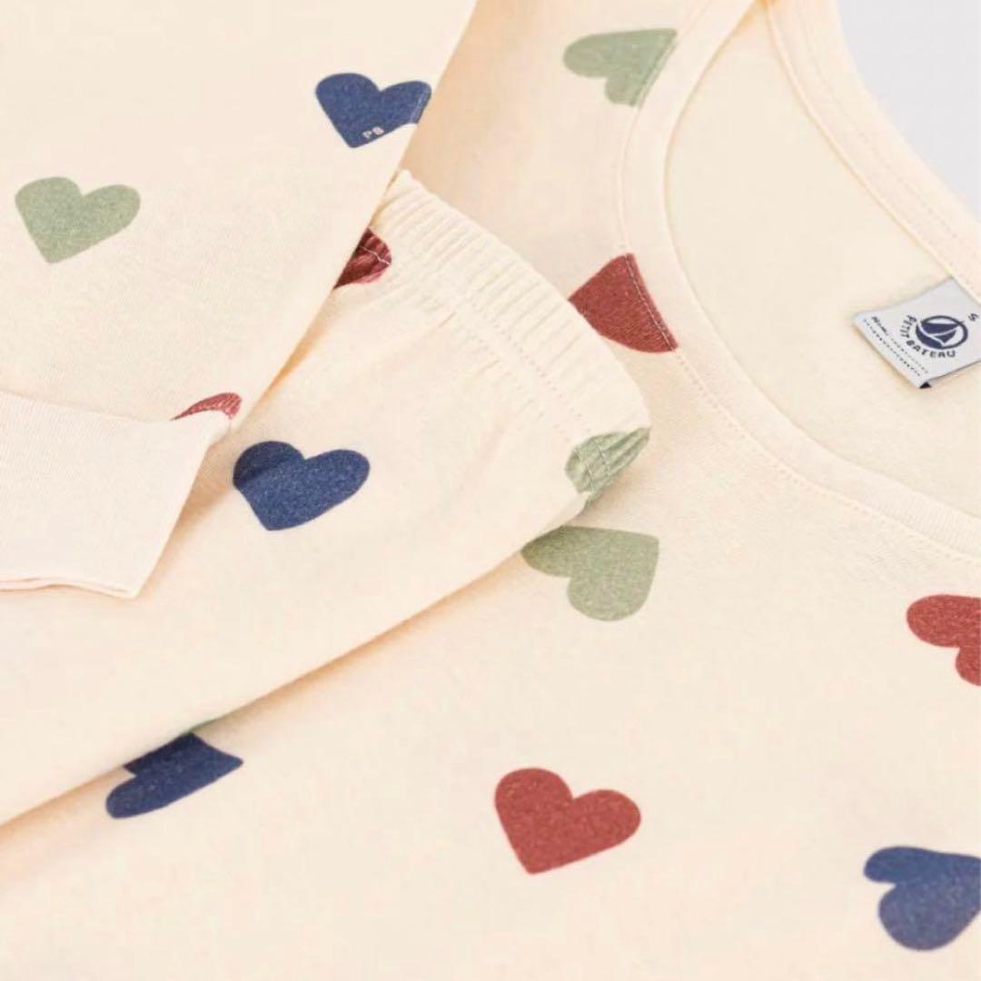 新品プチバトーPETIT BATEAU ミルキーハートパジャマL