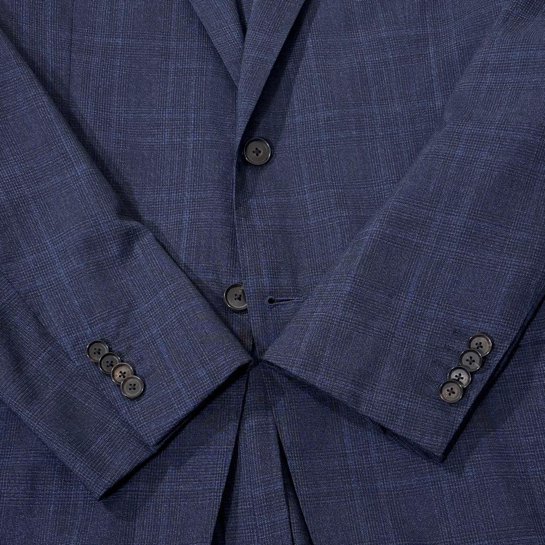 最高級 ロロピアーナ】 SHIPS ジャケット グレンチェック ネイビー 48