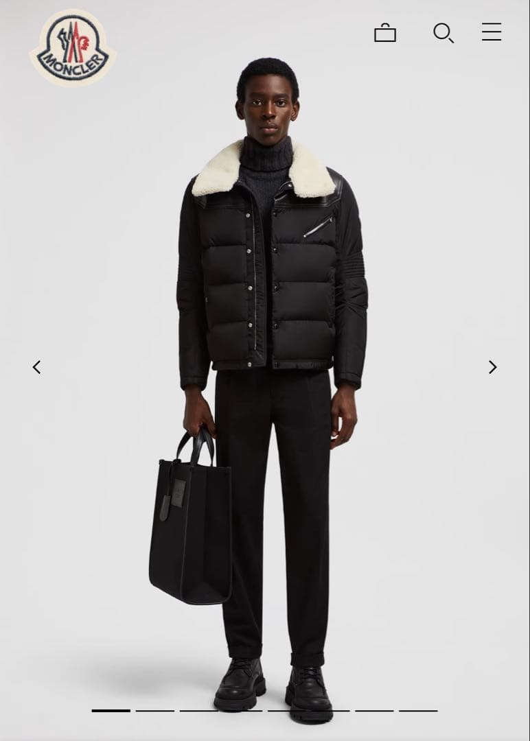 MONCLER LEO モンクレール ダウン ジャケット ボア レザー 正規品