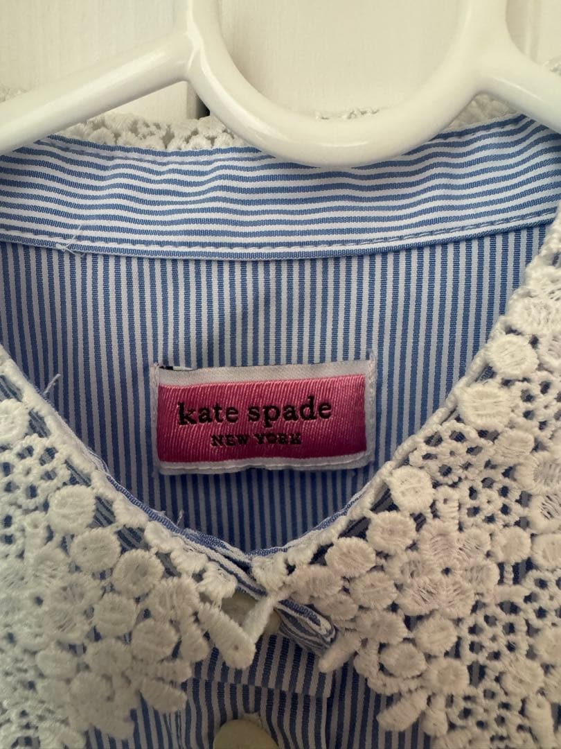 美品】Kate spade トドラー ストライプエンブロイダリーワンピース