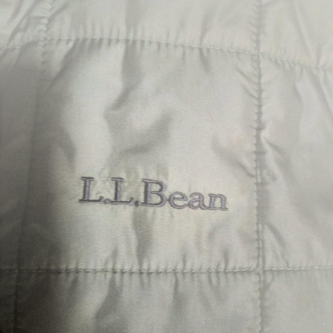 美品　L.L.Bean 刺繍ロゴ　ダウンジャケット　カーキ　 M　ドローコード