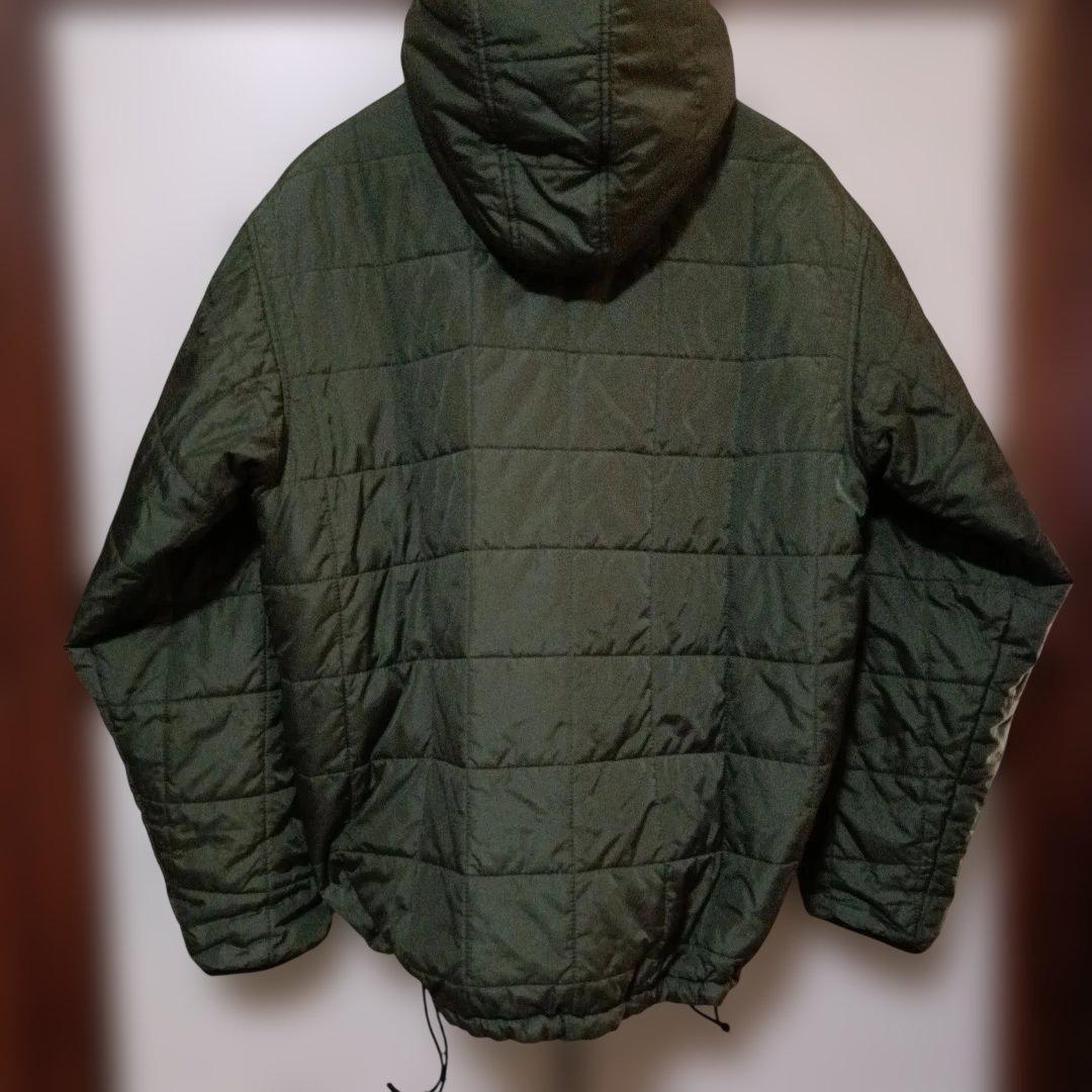 美品　L.L.Bean 刺繍ロゴ　ダウンジャケット　カーキ　 M　ドローコード