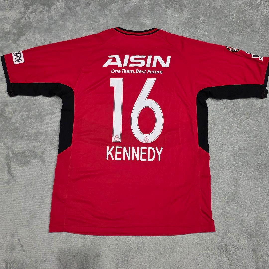 名古屋グランパス　11-12　ケネディ　ユニフォーム　XO　レッド　ルコック　鯱 名古屋グランパス 11-12 ケネディ ユニフォーム XO レッド ルコック 鯱