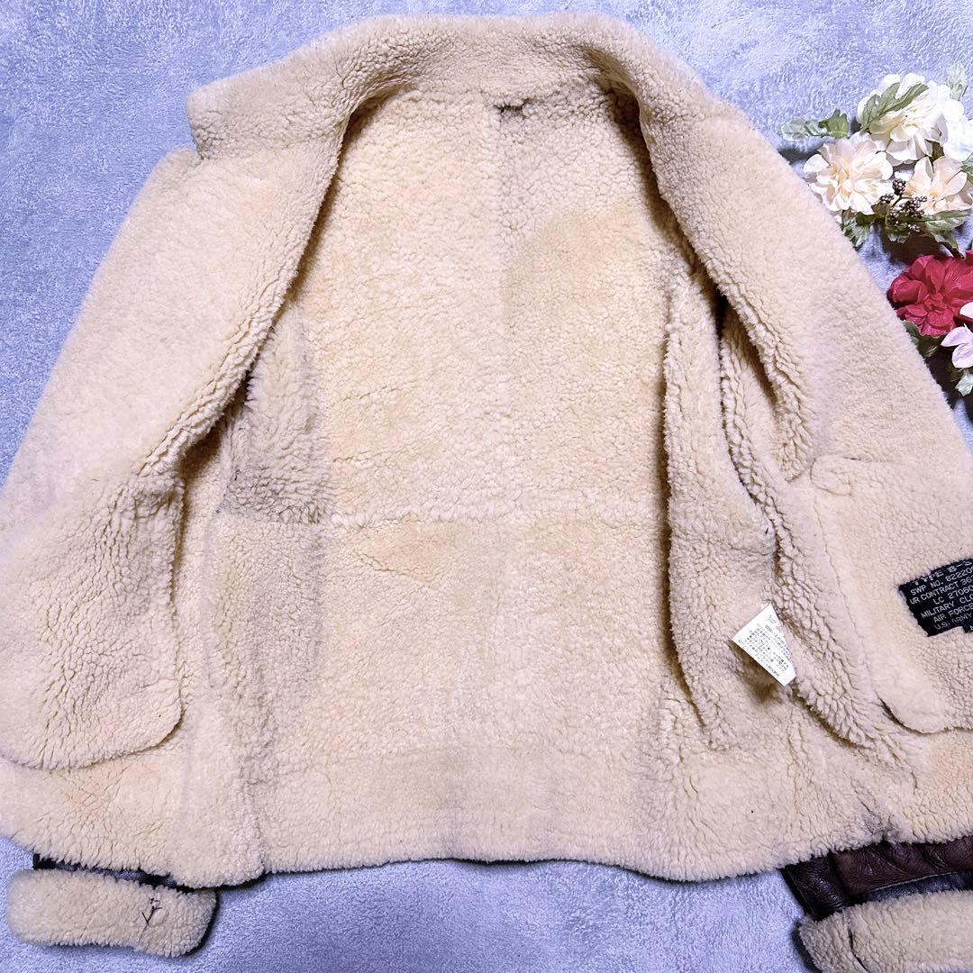 U.S.ARMY B-3 フライトジャケット リアルムートン メンズ M
