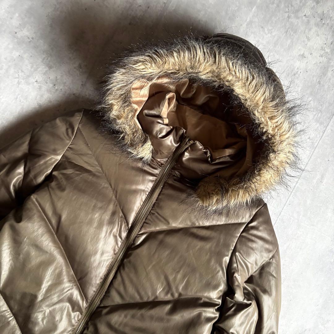 00s archive】リバーシブル ファー付 ダウンジャケット 短丈 y2k