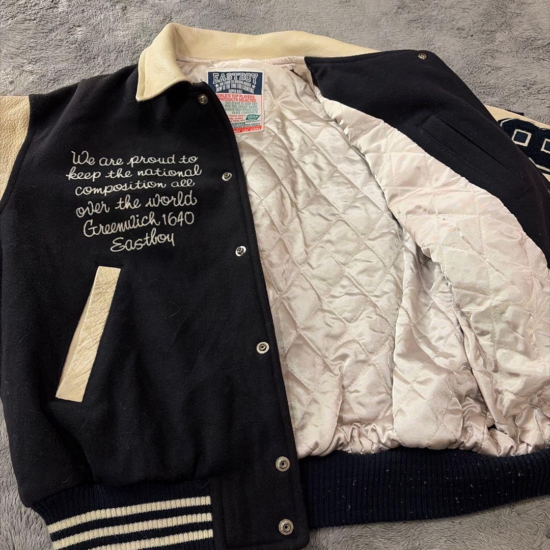 80s Vintage EASTBOY 袖レザー スタジャン フルデコ 刺繍 - メルカリ