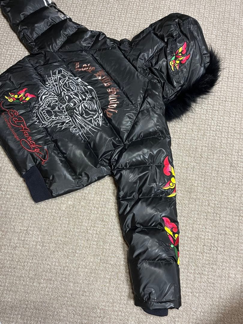 Ed Hardy ファー付きダウンジャケット 安い