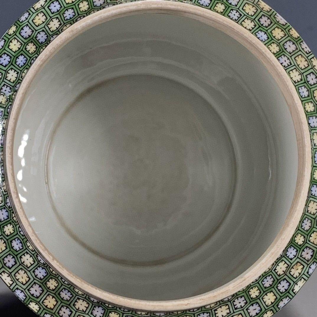 パステル人物故事紋缶 茶道具 景徳鎮 陶磁器 装飾品 現代工芸品 美術