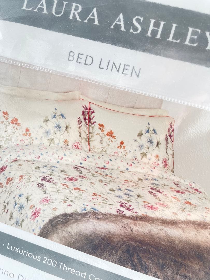 イギリス直輸入：旧ローラアシュレイ 掛け布団カバー＋枕カバー*2