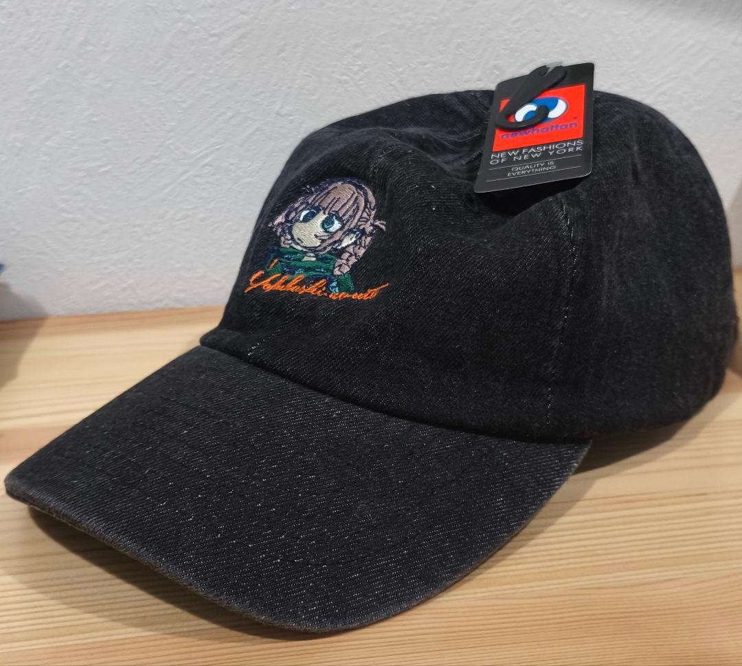 よふかしのうた 七草ナズナ刺繍キャップ RE:SHAZAM　美品 よふかしのうた〉七草ナズナ刺繍キャップ(BLACK DENIM Ver.) | RE