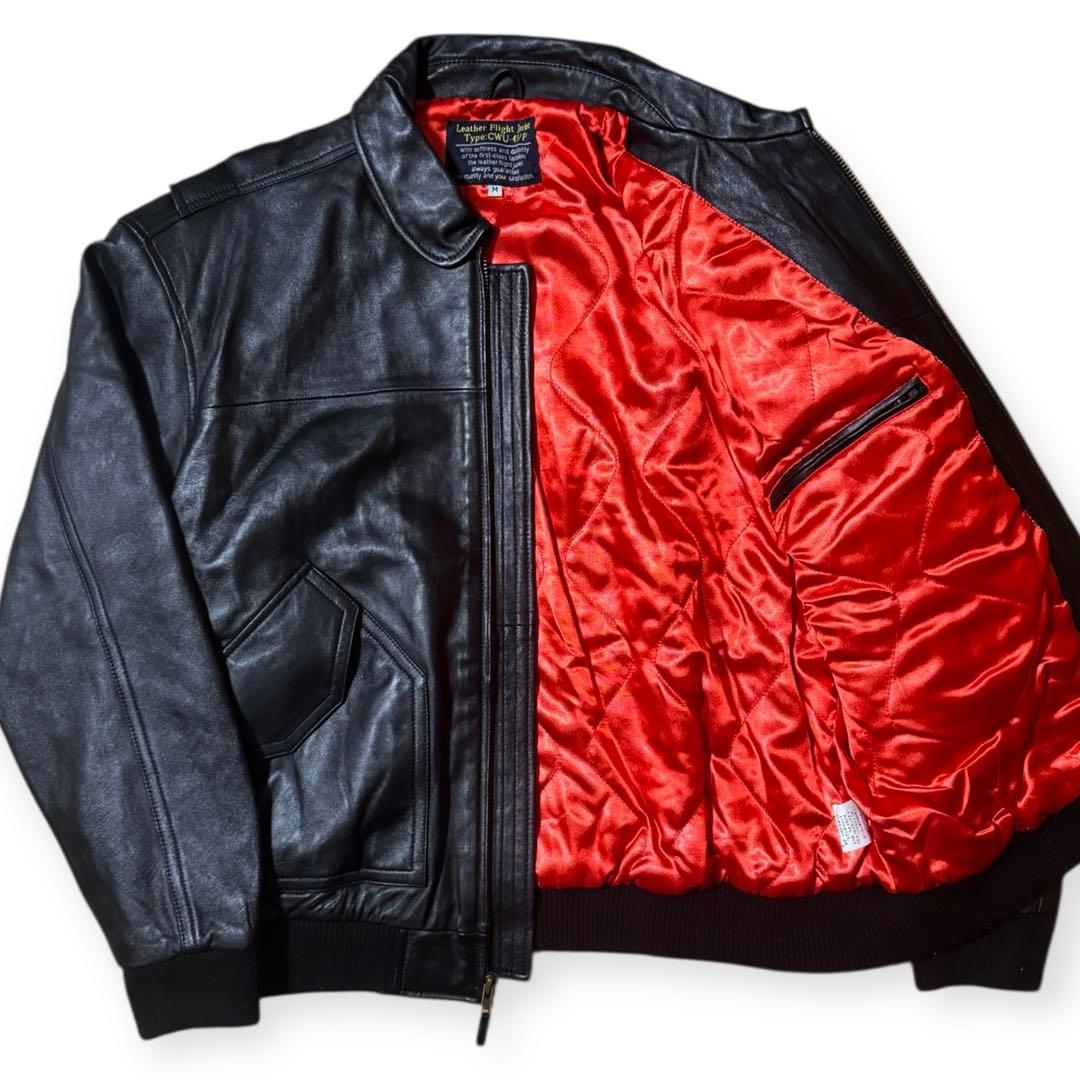 復刻 CWU-45P 羊革 フライトジャケット ブラック Mサイズ - メルカリ