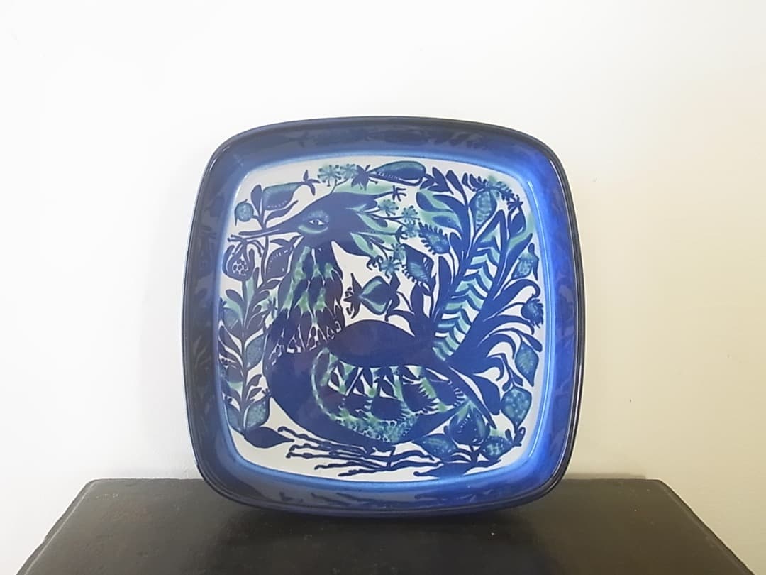 ロイヤルコペンハーゲン　ファイアンス焼き　テネラ　鳥　スクエアプレート ロイヤルコペンハーゲン ビンテージプレート テネラ 北欧雑貨 通販