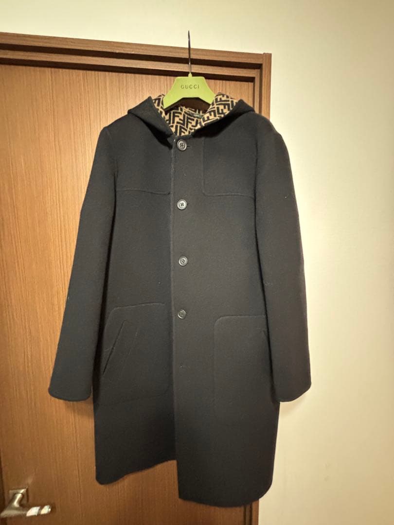 FENDI 52サイズ　 フード付き黒ロングコート FFロゴ 楽天市場】フェンディ FENDI メンズ アウター ジャケット コート ロゴ