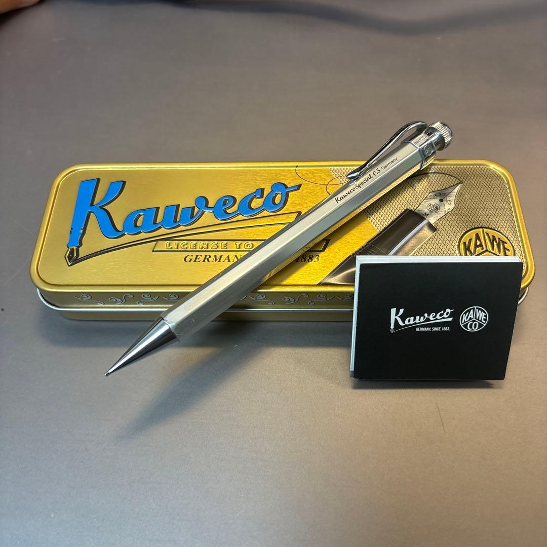 美品】 カヴェコスペシャル シャイニーシルバー 0.5mm クリップ付き