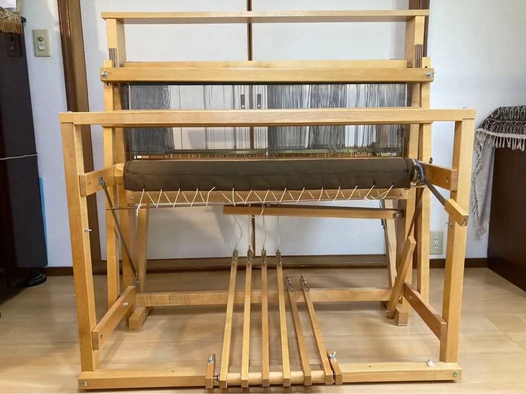 機織り機 織り機 ルクルーク社 織幅90cm 筬2枚 備品 説明書 ○美品