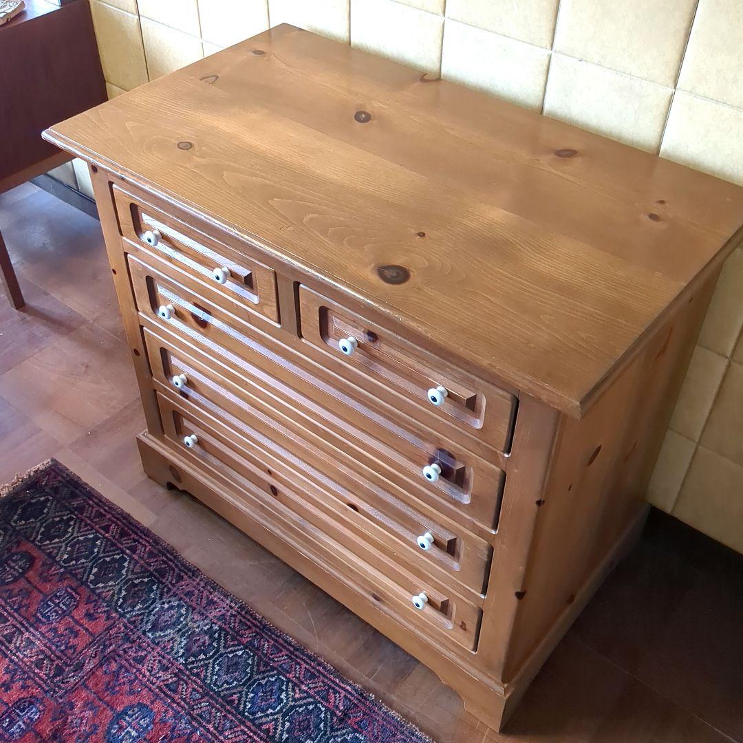 パイン材 4段チェスト 箪笥 カントリー