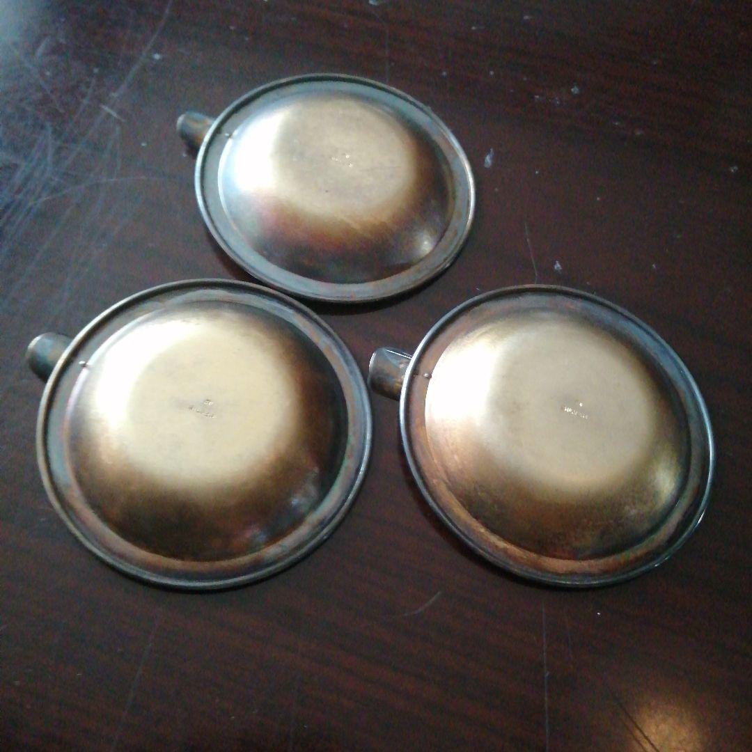 銀製アシュトレイ　3個　7.5cm　115g