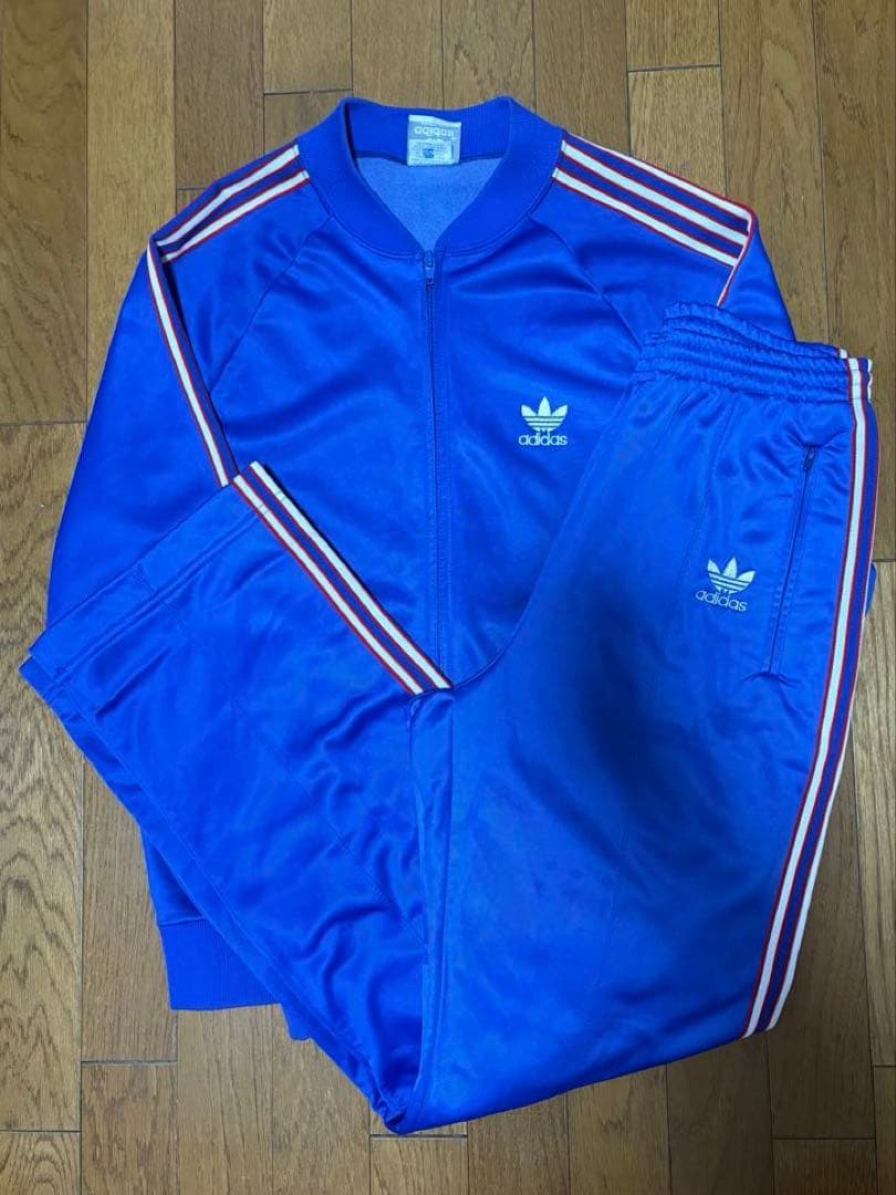 80s adidas atp ジャージ　セットアップ　USA製　トリコカラー 70s-80s USA製 adidas アディダス ATP セットアップ ジャージ XL