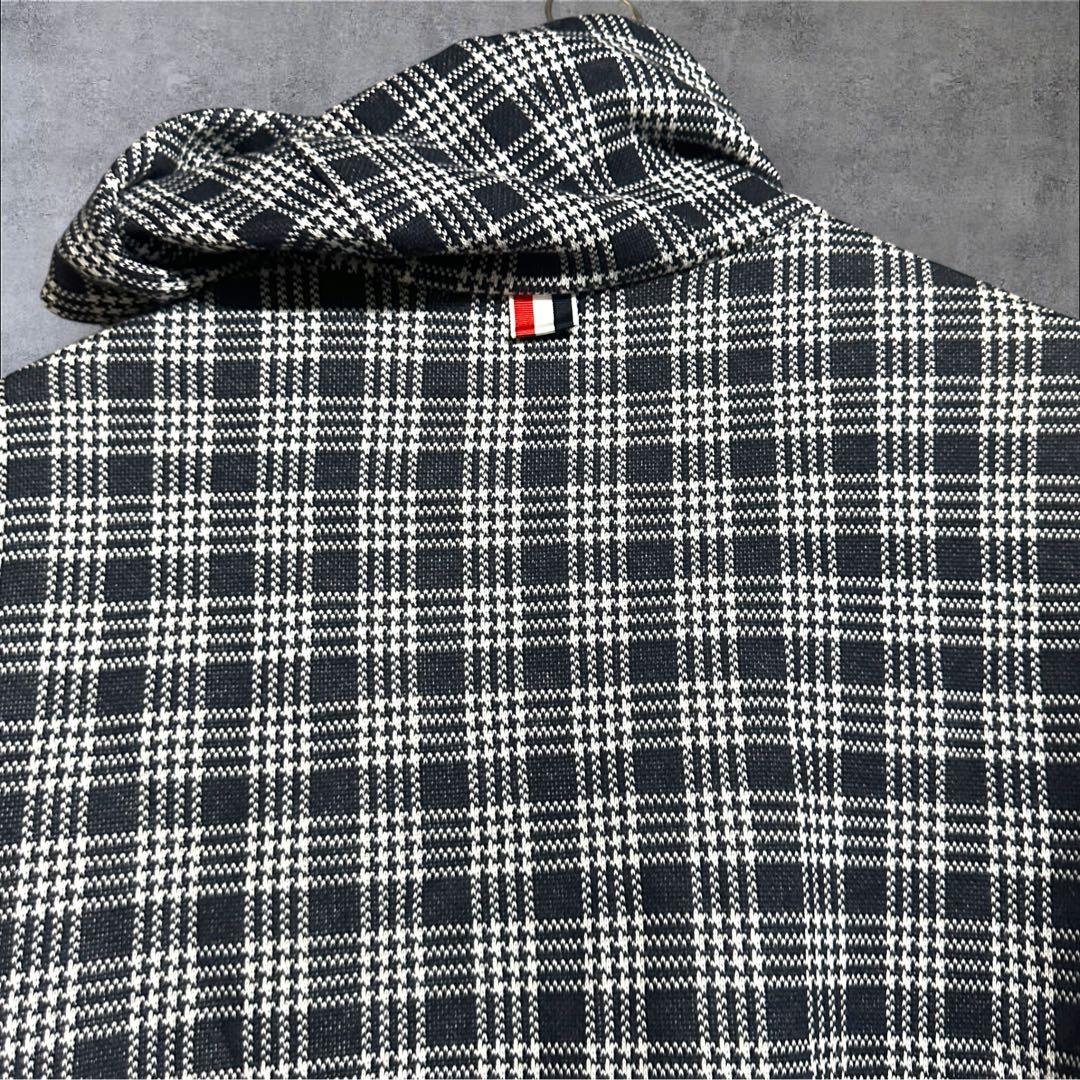 美品】トムブラウン 4bar マイクロチェック ジャガード パーカー