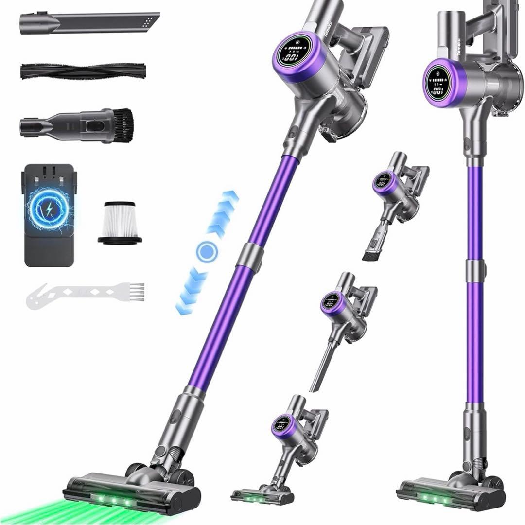 コードレス掃除機 80KPa超強力吸引 65分稼働 自立式 静音 Joyhouse 「クーポンで13,380円」掃除機 コードレス 75kPa吸引力 自立