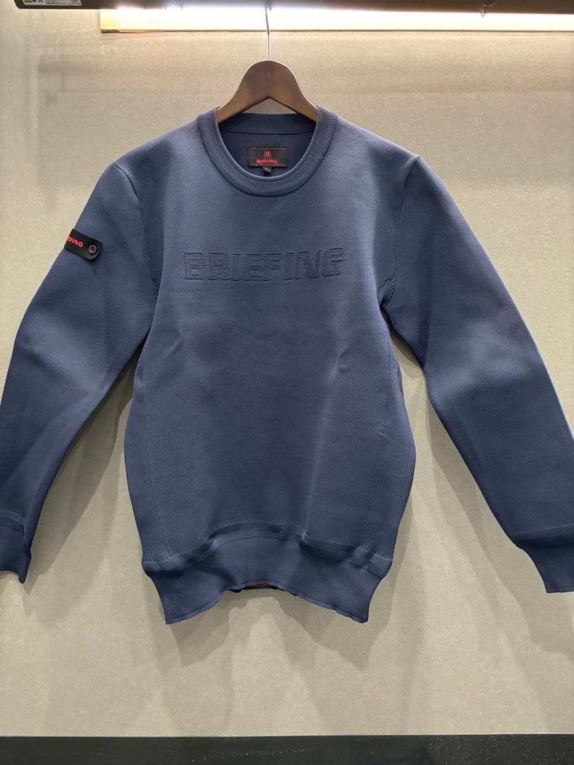 BRIEFING ネイビー クルーネックセーター BRIEFING ネイビー クルーネックセーター