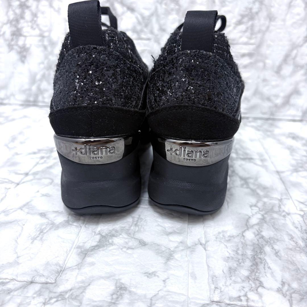 美品✨+diana美脚スニーカー　ヒールアップスニーカー　23.5cm