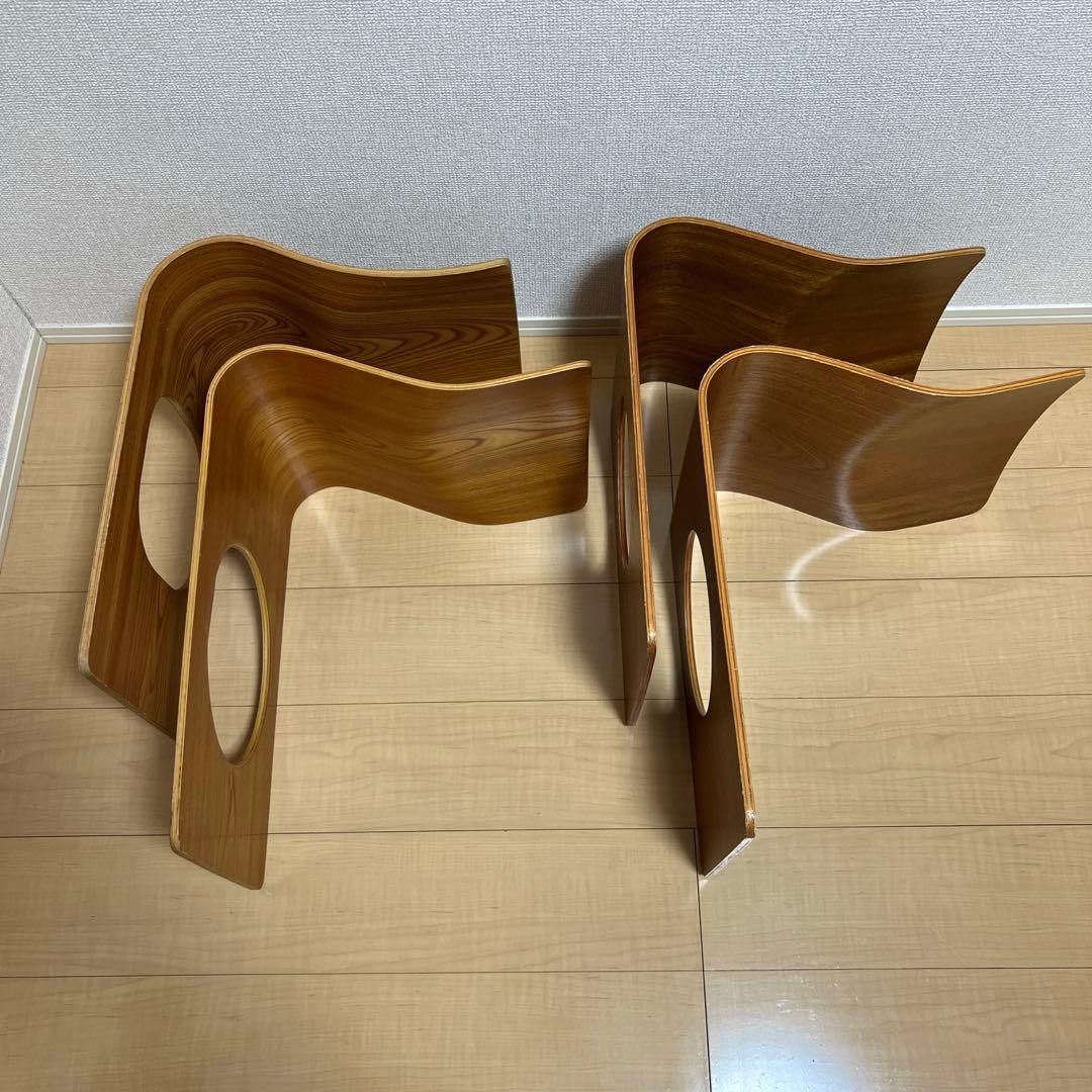 天童木工 曲げ木 座椅子 4脚セット 日本製 Tendo 和モダン - メルカリ