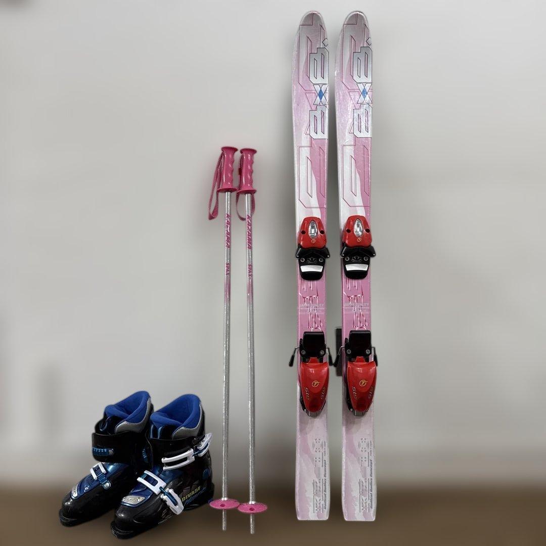 スキー3点セット スキー板110cm　ブーツ20cm　ストック80cm スキー3点セット キッズ スキー板120cm ブーツ21cm ストック100cm