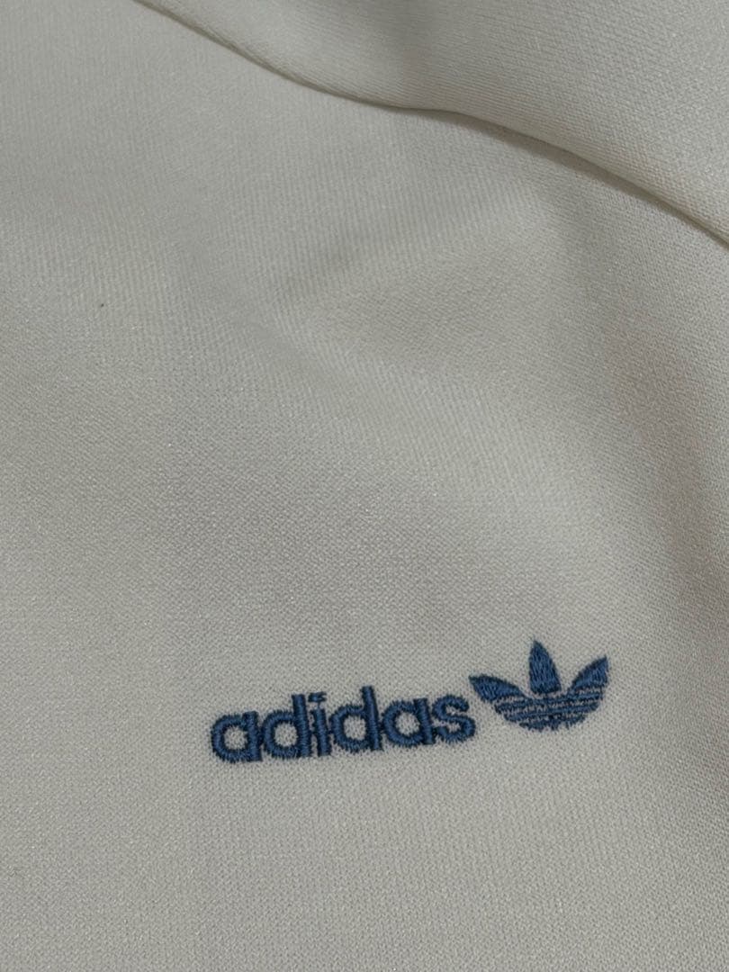 開*賢様 ヴィンテージ 西ドイツ製adidas ジャージ ホワイト ネイビー L